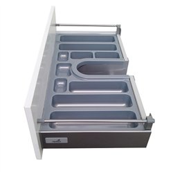 Mueble + lavabo zalama 100x45 cm blanco mate 2 cajones suspendido