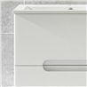 Mueble + lavabo zalama 100x45 cm blanco mate 3 cajones con patas