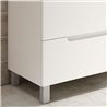 Mueble + lavabo zalama 100x45 cm blanco mate 3 cajones con patas