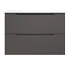 Mueble + lavabo zalama 100x45 cm grafito mate 2 cajones suspendido