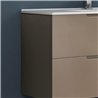 Mueble + lavabo zalama 100x45 cm moka mate 2 cajones suspendido