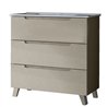 Mueble + lavabo zalama 100x45 cm moka mate 3 cajones con patas