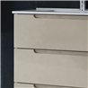 Mueble + lavabo zalama 100x45 cm moka mate 3 cajones con patas