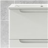 Mueble + lavabo zalama 120x45 cm blanco mate 2 cajones suspendido