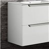 Mueble + lavabo zalama 120x45 cm blanco mate 2 cajones suspendido