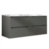 Mueble + lavabo zalama 120x45 cm grafito mate 2 cajones suspendido