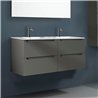 Mueble + lavabo zalama 120x45 cm grafito mate 2 cajones suspendido