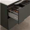 Mueble + lavabo zalama 120x45 cm grafito mate 2 cajones suspendido