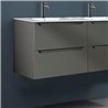 Mueble + lavabo zalama 120x45 cm grafito mate 2 cajones suspendido