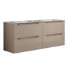 Mueble + lavabo zalama 120x45 cm moka mate 2 cajones suspendido