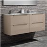 Mueble + lavabo zalama 120x45 cm moka mate 2 cajones suspendido