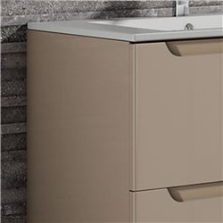 Mueble + lavabo zalama 120x45 cm moka mate 2 cajones suspendido