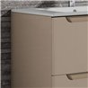 Mueble + lavabo zalama 120x45 cm moka mate 2 cajones suspendido