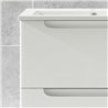 Mueble + lavabo zalama 60x45 cm blanco mate 2 cajones suspendido