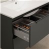 Mueble + lavabo zalama 60x45 cm grafito mate 2 cajones suspendido