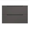 Mueble + lavabo zalama 80x45 cm grafito mate 2 cajones suspendido
