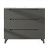 Mueble + lavabo zalama 80x45 cm grafito mate 3 cajones con patas