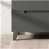 Mueble + lavabo zalama 80x45 cm grafito mate 3 cajones con patas