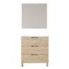 Conjunto de baño arcena 80x45 cm roble mate 3 cajones con patas
