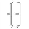 Mueble auxiliar arcena 35x27 cm blanco brillo suspendido
