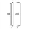 Mueble auxiliar arcena 35x27 cm roble mate suspendido