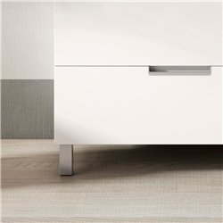 Mueble + lavabo arcena 80x45 cm blanco brillo 3 cajones con patas