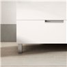 Mueble + lavabo arcena 80x45 cm blanco brillo 3 cajones con patas
