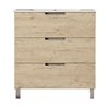 Mueble + lavabo arcena 80x45 cm roble mate 3 cajones con patas