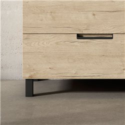 Mueble + lavabo arcena 80x45 cm roble mate 3 cajones con patas