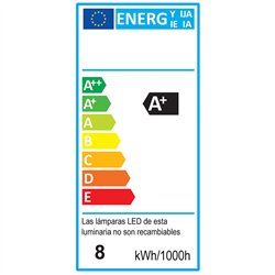 Aplique led pure 12w de 60 cm cromo brillo 4000 k abs