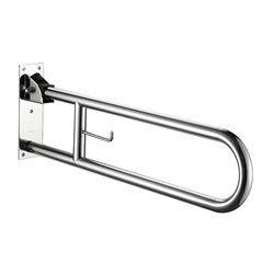 Asa seguridad abatible lisa de 80 cm cromo brillo acero inoxidable