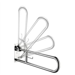 Asa seguridad abatible lisa de 80 cm cromo brillo acero inoxidable