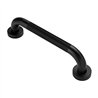 Asa seguridad antideslizante de 40 cm negro mate acero inoxidable