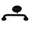 Asa seguridad antideslizante de 40 cm negro mate acero inoxidable