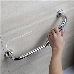 Asa seguridad en z lisa de 43 cm cromo brillo acero inoxidable
