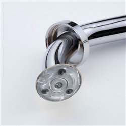 Asa seguridad lisa de 25 cm cromo brillo acero inoxidable