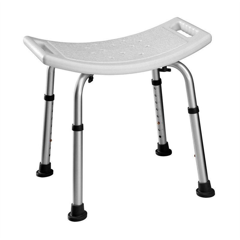 Asiento banqueta ducha cuadrada blanco mate abs