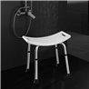 Asiento banqueta ducha cuadrada blanco mate abs