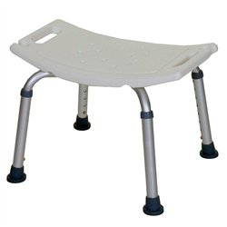 Asiento banqueta ducha cuadrada blanco mate abs