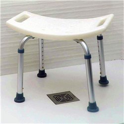 Asiento banqueta ducha cuadrada blanco mate abs