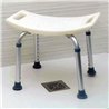 Asiento banqueta ducha cuadrada blanco mate abs