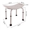 Asiento banqueta ducha cuadrada blanco mate abs