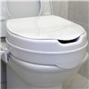 Asiento inodoro elevador wc redondo blanco mate abs
