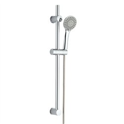 Barra ducha con equipo sobrón de 65,5 cm cromo brillo latón