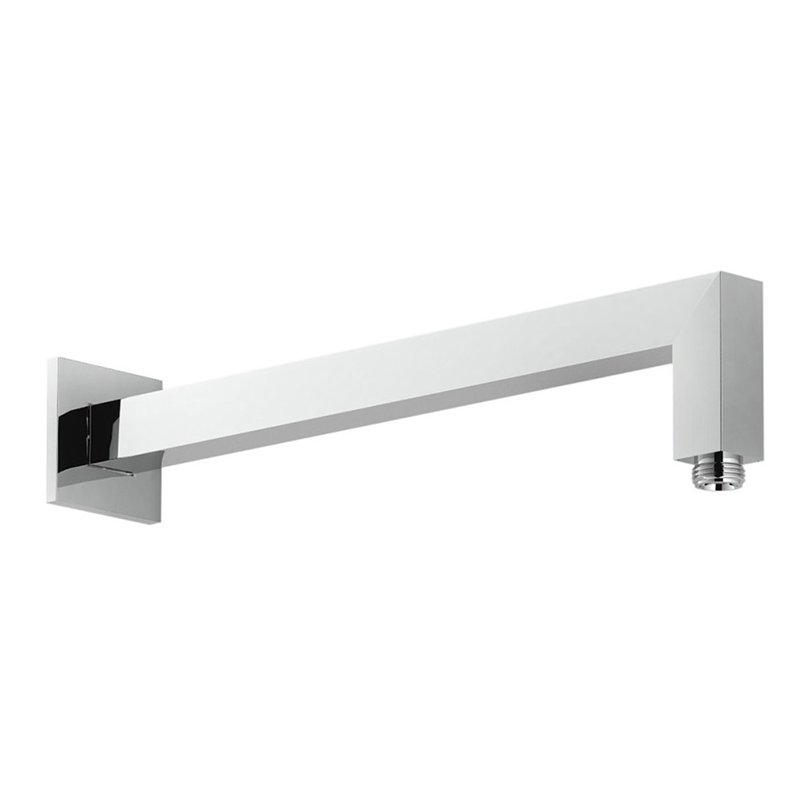 Brazo de ducha pared cuadrado de 40 cm cromo brillo latón