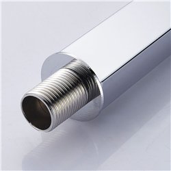 Brazo de ducha pared cuadrado de 40 cm cromo brillo latón