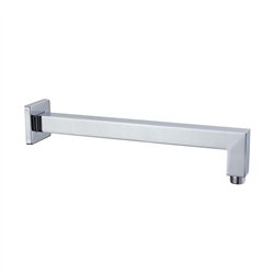 Brazo de ducha pared cuadrado de 40 cm cromo brillo latón