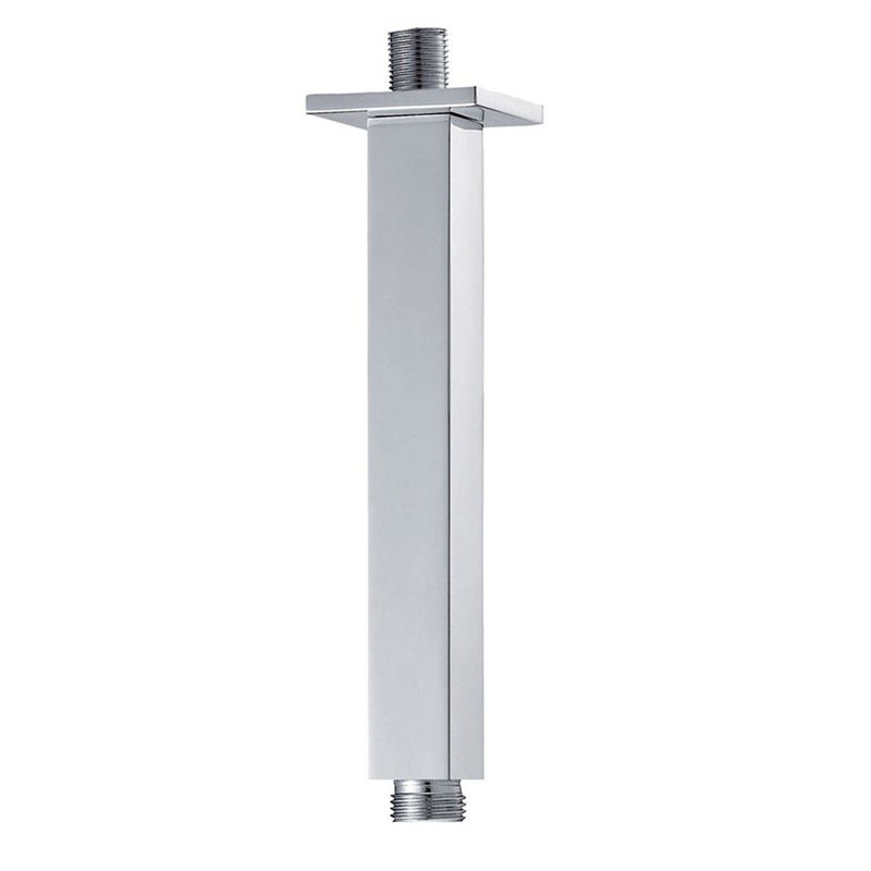 Brazo de ducha techo cuadrado de 20 cm cromo brillo latón