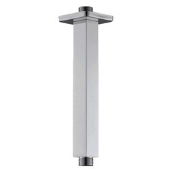 Brazo de ducha techo cuadrado de 20 cm cromo brillo latón