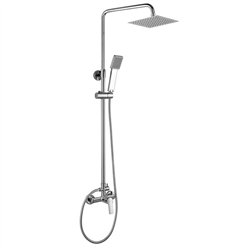 Columna monomando gayangos cuadrada 80-120 cm cromo brillo latón